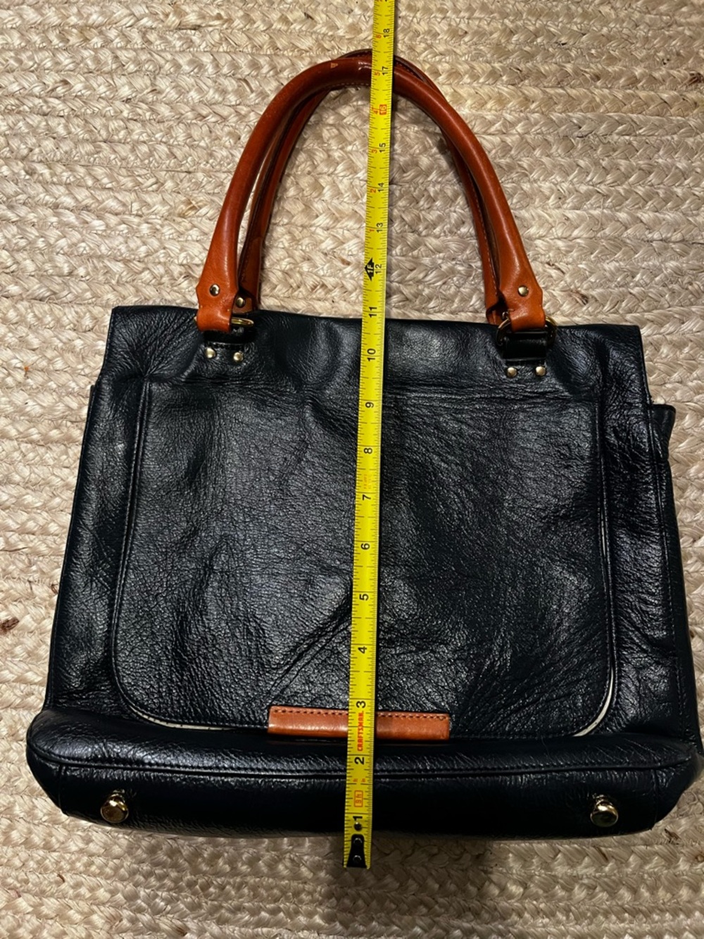Orla Kiely Navy and Tan Crossbody Bag - Picture 14 of 15